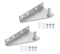 sourcing map 2 cerniere di ricambio in acciaio inox per frigorifero, cerniera interna della colonna del congelatore, albero sinistro, diametro 0,7 cm, spaziatura 3,5 cm, per frigorifero, viti incluse