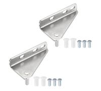 sourcing map 2 cerniere di ricambio per porta del congelatore, in acciaio inossidabile, cerniera a colonna esterna, distanza albero destro, 3,5 cm, per frigorifero, con viti e boccola