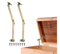 sourcing map 2 cerniere di supporto pieghevoli per coperchio, 12,4 cm, lato sinistro, cerniere girevoli in ottone, per armadietti, guardaroba, portagioie, scaffali, color bronzo