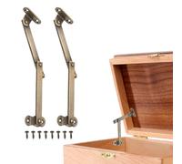 sourcing map 2 cerniere di supporto pieghevoli per coperchio, 8,9 cm, lato sinistro, cerniere girevoli in ottone, per armadietti, guardaroba, portagioie, scaffali, color bronzo