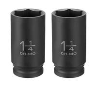 sourcing map 2 chiavi a bussola a 6 punti da 3,8 cm, attacco quadrato da 1/2", lunghezza 78 mm, in lega di acciaio 40 CR, per riparazione di dadi esagonali e bulloni dell'asse, per la casa, auto