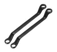 sourcing map 2 chiavi a scatola a 45 gradi, 16 mm x 18 mm, metriche a 12 punti, in acciaio al cromo vanadio, chiavi a doppia scatola Torx di grado industriale, strumento di riparazione, nero