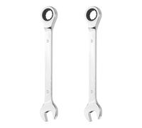 sourcing map 2 chiavi combinate a cricchetto, 17 mm, metriche a 12 punte, chiave a cricchetto e estremità aperta in acciaio CR-V a doppia estremità, per riparazioni fai da te di tubi, mobili
