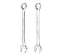 sourcing map 2 chiavi combinate da 13 mm metriche a 12 punti e estremità aperta, in acciaio zincato a doppia estremità, per riparazioni fai da te di tubi, mobili, macchine fai da te, argento bianco