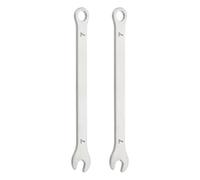 sourcing map 2 chiavi combinate super sottili da 7 mm, metriche a 12 punte e estremità aperta, in acciaio inox, a doppia estremità, strumento per riparazioni fai da te per tubi, mobili, macchine fai