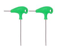 sourcing map 2 chiavi esagonali con manico a T, 2 mm, metriche S2, in acciaio S2, con manico in plastica, chiave a T, per riparazione e manutenzione domestica, verde
