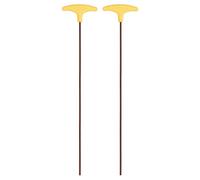 sourcing map 2 chiavi esagonali con manico a T, 6 mm, in acciaio S2, con braccio extra lungo, giallo, estremità piatta, chiave esagonale interna, strumento di riparazione per la riparazione di