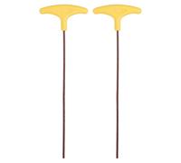 sourcing map 2 chiavi esagonali con manico a T da 4 mm, in acciaio S2, con braccio extra lungo, giallo, chiave a T piatta, chiave esagonale interna, strumento di riparazione per la riparazione di