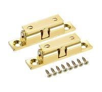 sourcing map 2 chiusure a rullo a doppia sfera da 5,8 cm, in lega di zinco, per armadietti, armadi, mobili, porte, colore: oro