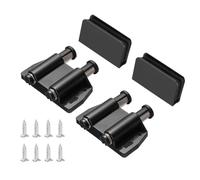 sourcing map 2 chiusure magnetiche a pressione, per porte in vetro, doppie chiusure magnetiche con morsetto e vite, per porte da 3-6 mm, per cassetti e armadi, colore: nero