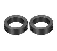 sourcing map 2 collari per alberi a doppia divisione, foro da 35 mm, collare di bloccaggio in due pezzi, diametro esterno 50 mm, spessore 15 mm, in acciaio al carbonio, con viti di fissaggio (ossido