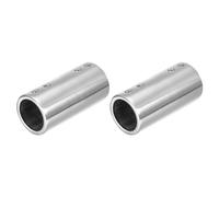 sourcing map 2 connettori dritti per tubi, in acciaio inossidabile 316, a 2 vie, lunghezza 70 mm, per corrimano con diametro esterno da 22 mm