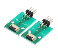 sourcing map 2 connettori FFC FPC a 6 pin da presa da 0,5 mm a doppia fila da 2,54 mm, adattatore a striscia ad angolo retto, scheda convertitore PCB per DVD TV/fotocamere digitali/laptop