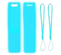 sourcing map 2 cover per telecomando TV, 170 x 40 x 20 mm, in silicone, anti caduta e ammortizzante, custodia protettiva completa per controller TV BN59, blu fluorescente