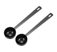 sourcing map 2 cucchiai dosatori, 15 ml, manico lungo, cucchiaini da caffè, cucchiaini da caffè, tè, zucchero, cottura al forno, nero