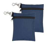 sourcing map 2 custodie professionali da golf, 14 x 17 cm, con cerniera, accessori tascabili, con clip a moschettone in metallo, per uomini e donne, blu navy