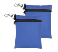 sourcing map 2 custodie professionali da golf, 14 x 17 cm, con cerniera, accessori tascabili, con clip a moschettone in metallo, per uomini e donne, blu