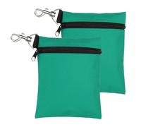sourcing map 2 custodie professionali da golf, 14 x 17 cm, con cerniera, accessori tascabili, con clip a moschettone in metallo, per uomini e donne, verde