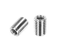 sourcing map 2 dadi di riduzione filettati in acciaio inossidabile 316, da M12 x 1,75 maschio a M8 x 1,25 femmina 15 mm di lunghezza metrica per riparazione dado adattatore filettato adattatore