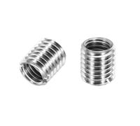 sourcing map 2 dadi riduttori filettati in acciaio inossidabile 316, da M10 x 1,5 maschio a M8 x 1,25 femmina 10 mm di lunghezza metrica per riparazione dado adattatore filettato riduttore manicotto