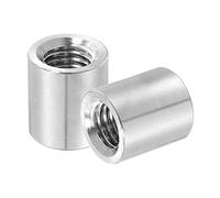 sourcing map 2 dadi rotondi M12 x 1,75 x 20 mm, in acciaio inossidabile, dadi di fissaggio per asta, diametro esterno 20 mm, per asta filettata, elementi di fissaggio per costruzione industriale