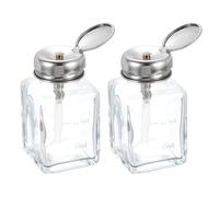 sourcing map 2 dispenser per alcol solvente da 120 ml, erogatore di liquidi a pressione con testa a pompa, con tubo in plastica e nucleo in rame, per rimozione smalto acetone