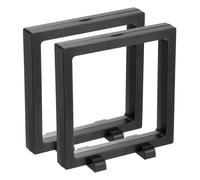 sourcing map 2 espositori galleggianti 3D, 14,9 x 14,9 x 2,3 cm, espositore per gioielli in PE trasparente, nero