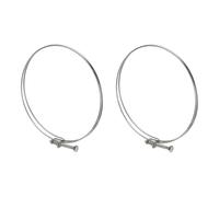 sourcing map 2 fascette stringitubo a doppio filo, 190-200 mm, in acciaio inossidabile 304, regolabili, con vite M8, fissaggio per giunti idraulici, per raccolta della polvere, piscina, stagno