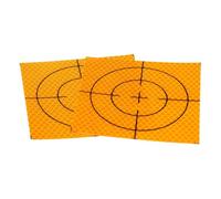 sourcing map 2 fogli riflettenti per indagini, 100 mm x 100 mm, autoadesivi, per rilevamento di bersagli, per stazioni totali, nastro riflettente per ispezione nave, misure tunnel, giallo