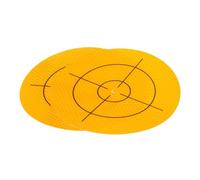 sourcing map 2 fogli riflettenti per indagini, 150 mm x 150 mm, autoadesivi, adesivi per punti totali, rotondi, riflettenti, per ispezione navi, tunnel di misura, giallo