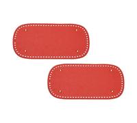 sourcing map 2 fondelli per borse all'uncinetto, 15,9 x 30,5 cm, fondo ovale in pelle, con fori, base per cuscino per borse fai da te, colore: rosso