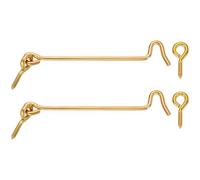 sourcing map 2 ganci girevoli per cabina e chiavistello, in ottone massiccio da 15,2 cm, per porte e finestre, con viti di montaggio, per finestre in legno, armadi, armadi, in ottone