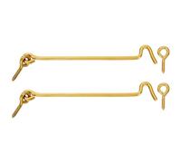 sourcing map 2 ganci girevoli per cabina e chiavistello, in ottone massiccio da 17,8 cm, per porte e finestre, con viti di montaggio, per finestre in legno, armadi, armadi, in ottone