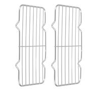 sourcing map 2 griglie rettangolari, 21,6 x 13,5 cm, in acciaio inox ispessito, griglia per biscotti, griglia a croce per cucinare, arrostire, grigliare, asciugare, forno, argento