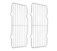 sourcing map 2 griglie rettangolari in filo di acciaio inox, 25,9 x 16 cm, griglia per biscotti, griglia a croce per cucinare, arrostire, grigliare, asciugare, forno, argento