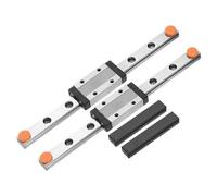 sourcing map 2 guide lineari MGN9 da 150 mm con 2 cuscinetti MGN9H in acciaio e 2 mini guide lineari MGN12 in plastica per stampanti 3D fai da te e macchine CNC, argento