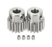 sourcing map 2 ingranaggi cilindrici 1 mod 16T foro 6,35 mm, pignone in acciaio inossidabile 304, angolo di pressione di 20°, per cremagliera sperone e modellini RC auto o motore fai da te (14 mm)