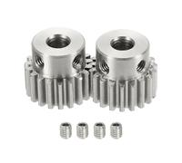 sourcing map 2 ingranaggi cilindrici 1 mod 19T foro 6,35 mm, pignone in acciaio inossidabile 304, angolo di pressione di 20°, per cremagliera sperone e modellini RC auto o motore fai da te (16 mm)