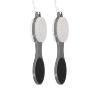 sourcing map 2 lime per piedi per la rimozione della pelle dura, strumenti per pedicure 4 in 1 con pietra pomice, scrubber per piedi, spazzola e carta abrasiva per la rimozione della pelle dura,