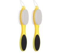 sourcing map 2 lime per piedi per la rimozione della pelle dura, strumenti per pedicure 4 in 1 con pietra pomice, scrubber per piedi, spazzola e carta abrasiva per la rimozione della pelle dura,