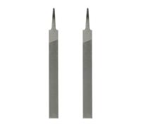 sourcing map 2 lime piatte a taglio sottile da 15,2 cm a doppio taglio in acciaio al carbonio lima raspa a mano senza manico per metallo legno sbavatura rimozione