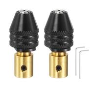 sourcing map 2 mandrini per trapano senza chiave da 2,3 mm con codolo rotondo, adattatore di conversione da 0,0 a 0,3 cm, cambio rapido per avvitatori a batteria a gambo rotondo, trapani elettrici fai
