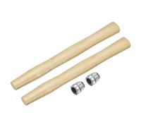 sourcing map 2 manici di ricambio in legno da 30,5 cm, con cunei rotondi per 0,5 kg, testa ottagonale rotonda, per decking e carpenteria, fai da te