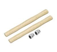 sourcing map 2 manici di ricambio in legno da 34,5 cm, con cunei rotondi per 0,9 kg, testa ottagonale rotonda, per decking e carpenteria, fai da te