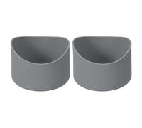 sourcing map 2 manicotti protettivi in silicone antiscivolo per bottiglie d'acqua da 12-24 once, 7 cm, accessori per tazze di forma irregolare, colore grigio scuro