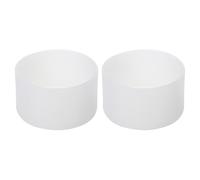 sourcing map 2 manicotti protettivi in silicone da 7,5 cm, per bottiglie d'acqua da 12-24 once, copertura antiscivolo per fondo della tazza, accessori universali per fondo della tazza, trasparente