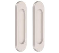 sourcing map 2 maniglie ovali autoadesive per porte scorrevoli, 9,9 cm, in lega di alluminio, maniglie scorrevoli per porte scorrevoli, finestre, armadi, grigio