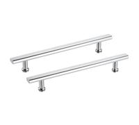 sourcing map 2 maniglie per porta della doccia, foro centrale da 300 mm, in acciaio inox 304, colore argento