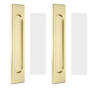 sourcing map 2 maniglie rettangolari autoadesive per porte scorrevoli, 15 cm, in lega di alluminio, maniglie scorrevoli per porte scorrevoli, finestre, armadi, colore: oro