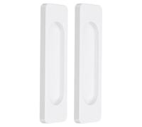 sourcing map 2 maniglie rettangolari autoadesive per porte scorrevoli, 9,9 cm, in lega di alluminio, maniglie scorrevoli per porte scorrevoli, finestre, armadi, colore: bianco